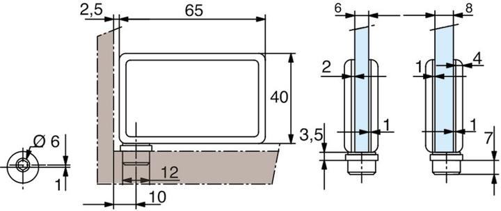 Produktbild effeff Glastürscharnier