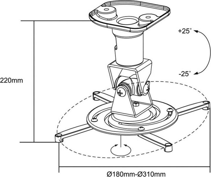 Produktbild LogiLink Beamerhalterung (Decke)