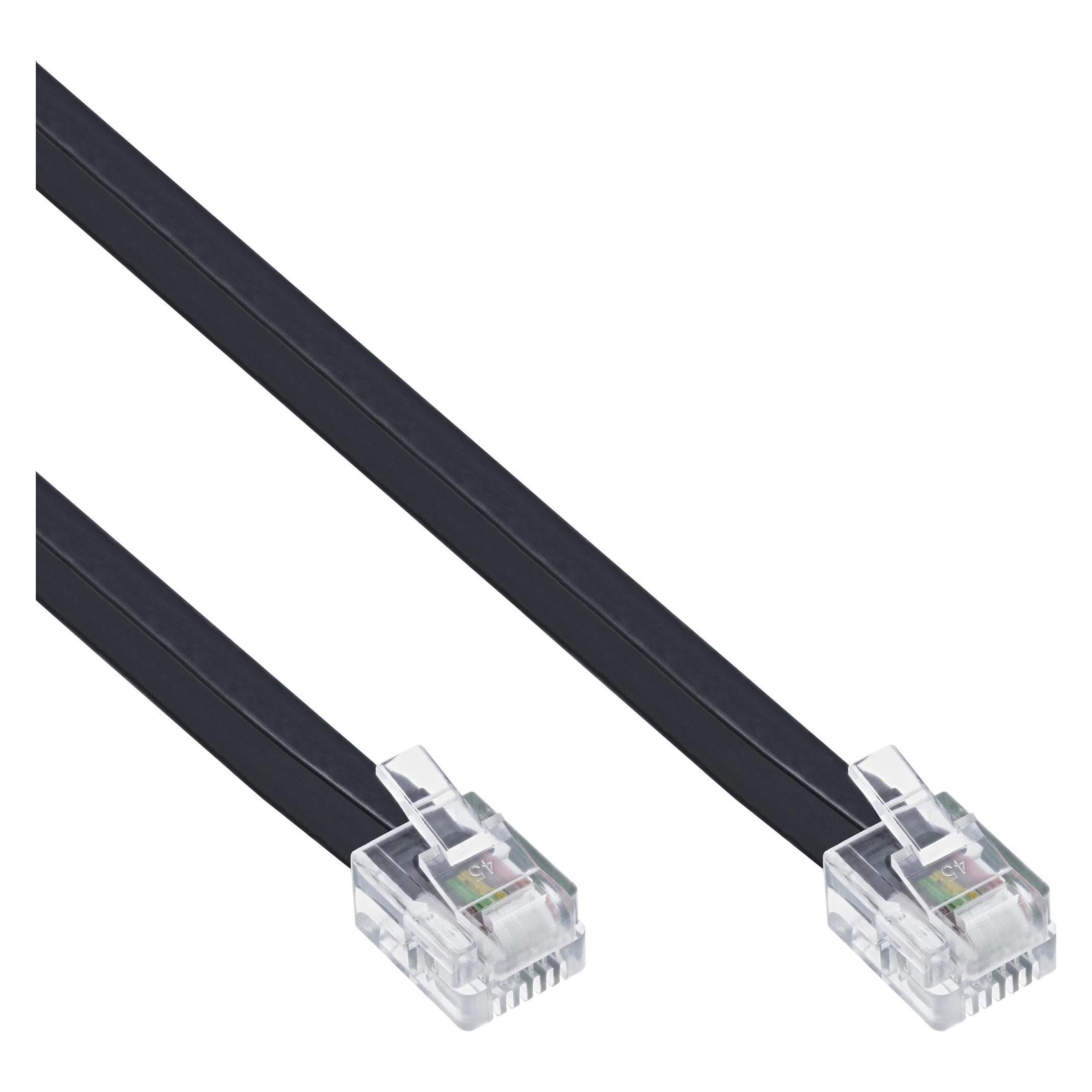 Cavo Hama Di Collegamento TAE-N A Spina Modulare 6p4c Per Modem E Telefono, 6 Metri, Nero