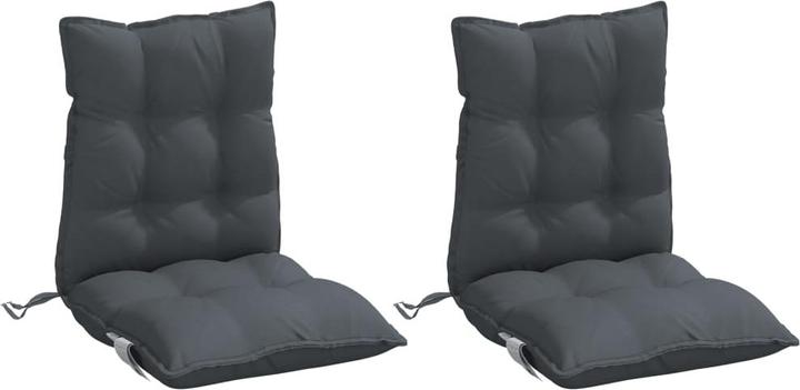 Actual product image vidaXL Low backrest cushions 2 pcs. Oxford fabric (100 x 50 x 7 cm)