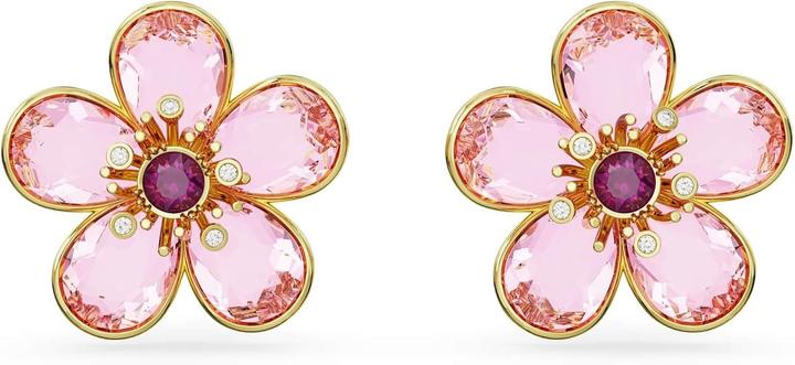 Swarovski Florere Stud Earrings Flower Pink Gold (Swarovski Metal)