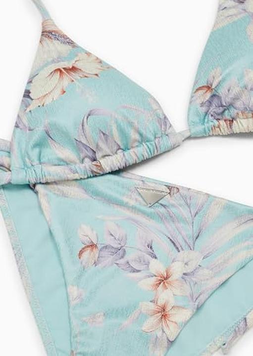 Image du produit Emporio Armani Ensemble bikini triangle et string, imprimé floral brésilien, taille élastique (S)