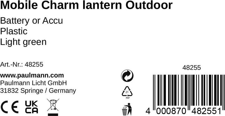 Nährwerte und Zutaten Pauleen Mobile Laterne Charm