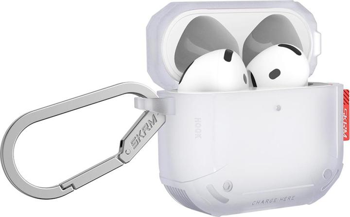 Actual product image Skinarma Case Mecha CE for AirPods 4 frost (Headphone sleeve)
