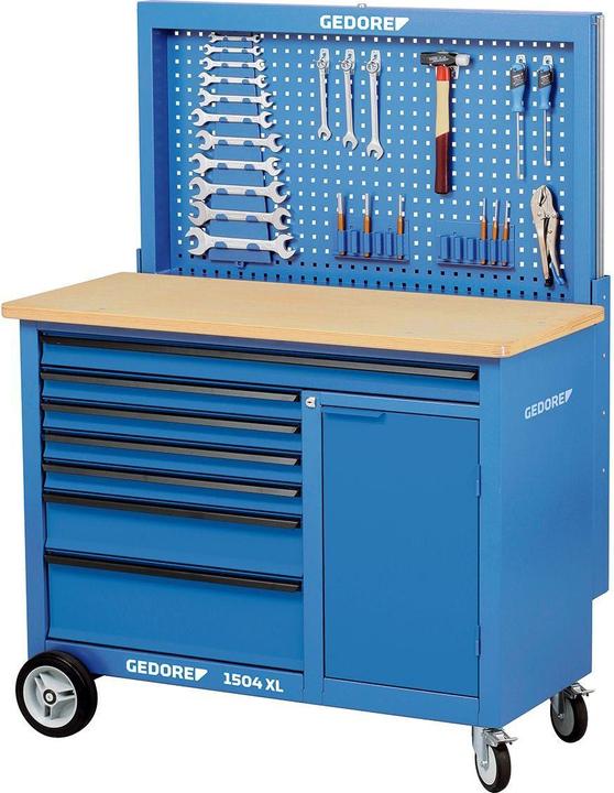Produktbild Gedore 1504 XL Rollwerkbank 1,25 m breit mit 7 Schubladen (0.13 cm, 55 cm)