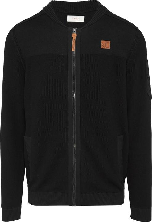 Produktbild S.Oliver Strickjacke Strickjacke aus Fabricmix mit Bomber-Kragen (M)