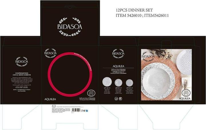 Actual product image Bidasoa Tableware Aquilea 12 pieces (12 pcs.)