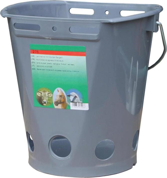 Produktbild Kerbl Lammeimer mit 5 kurzen Saugern