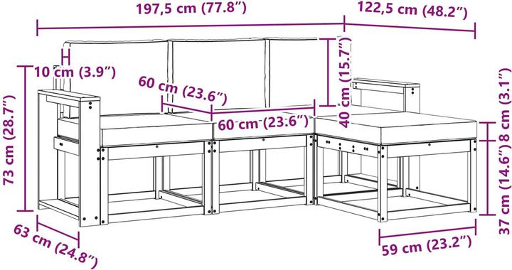 Produktbild vidaXL Outdoor-Sofa