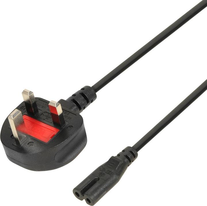 Immagine prodotto iBox Euro 2-PIN Netzkabel Audio-RTV VDE 1 8m UK-Stecker (1.80 m)