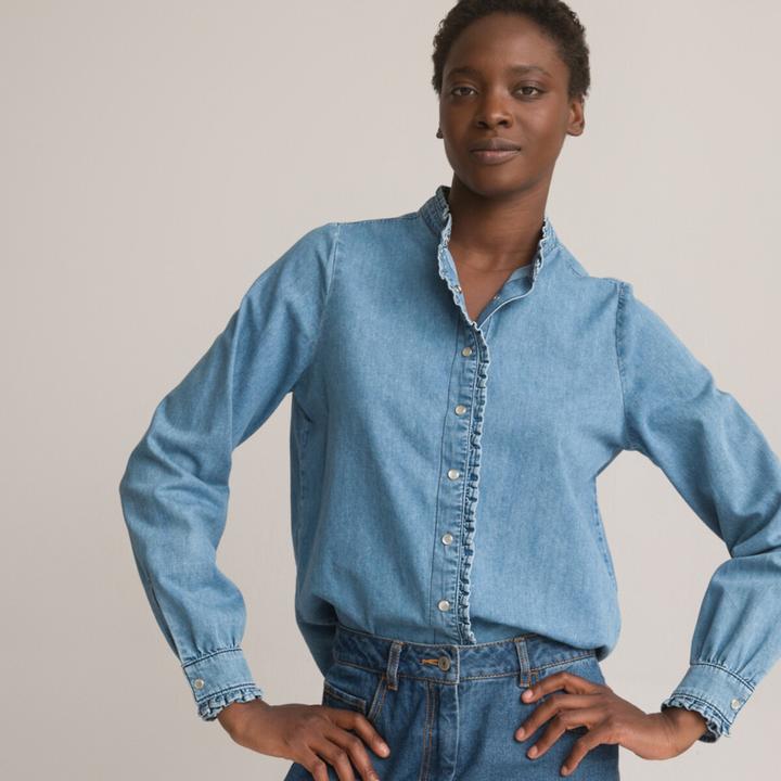Produktbild La Redoute Collections Langärmelige Jeansbluse (42)