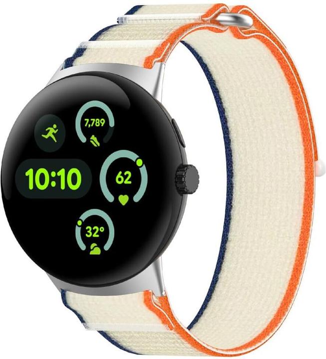 Cover-Discount Google Pixel Watch 3 - 45mm - Nylon Stoff Band flexibel mit Klett (Nylon)