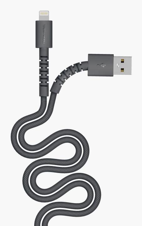 Actual product image Fresh'N Rebel Fresh 'n Rebel USB-A zu Lightning silicon geflochtenes Kabel "FlexWave" 70cm, Storm Grey (0.70 m, 12 W)