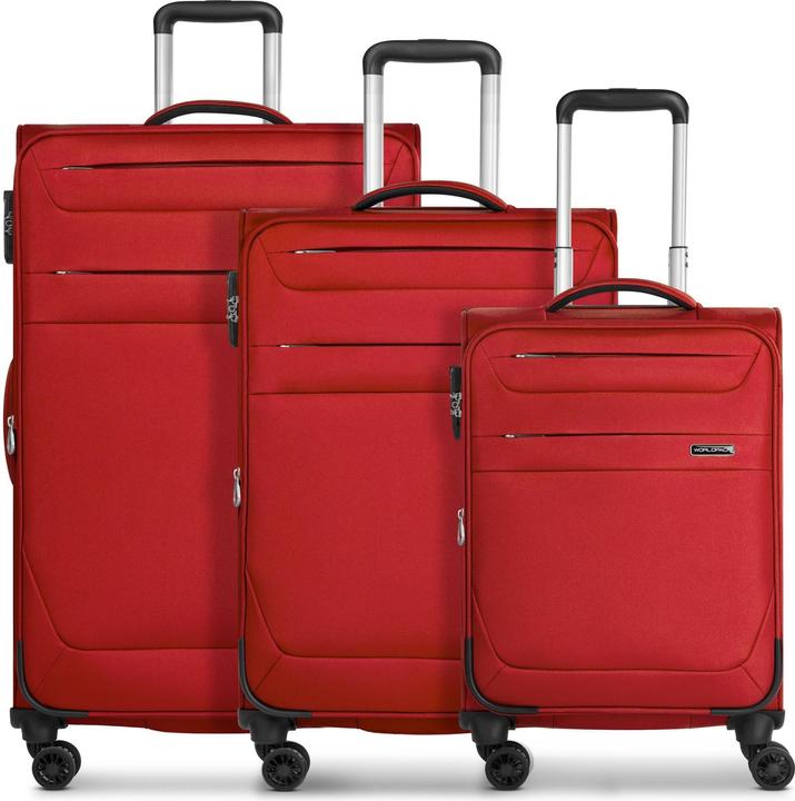 Produktbild Worldpack Chicago 4 Rollen Kofferset 3-teilig mit Dehnfalte (186 l)