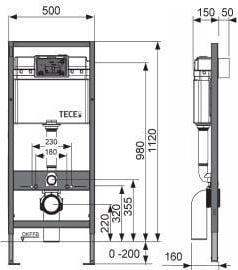 Produktbild TECE Tecebase Wc Kit 4in1