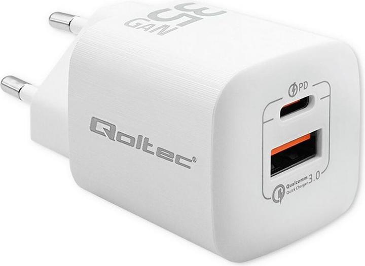 Produktbild Qoltec 50763 Ladegerät für Mobilgeräte Laptop Tragbare Spielekonsole Powerbank Smartphone Smartw (35 W)