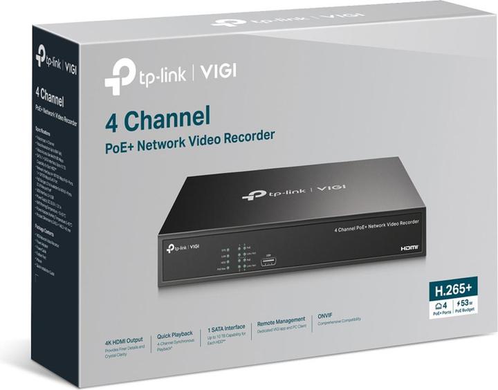 Actual product image TP-Link VIGI NVR1004H-4P (Network Video Recorder (NVR))