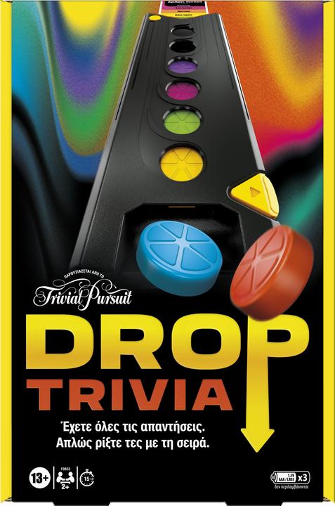 Productafbeelding Hasbro Gaming Drop Trivia Spel, Elektronisch Party Spel met Stem en Geluiden, Bordspel voor 2 of meer Spelers, Ag