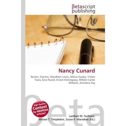 Nancy Cunard, Fachbücher von Susan F. Marseken, Miriam T. Timpledon, Lambert M. Surhone