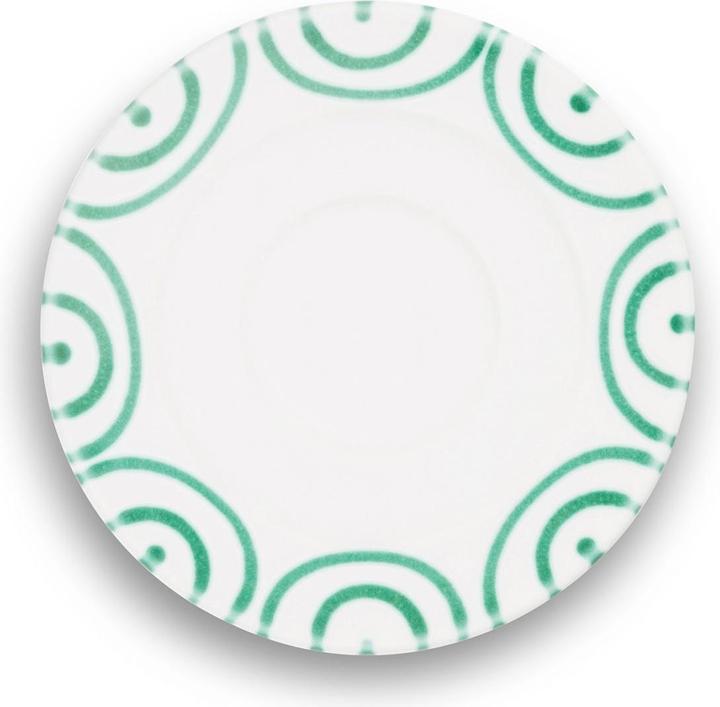 Produktbild Gmundner Keramik Grüngeflammt, Unterteller Kaffee Gourmet (Ø 16cm)