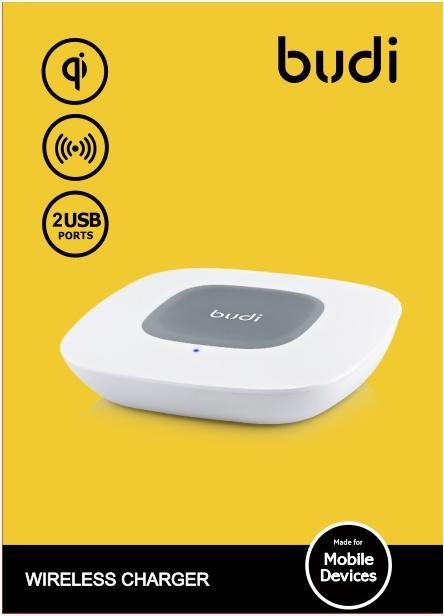 Actual product image Budi Power Supply BDG3A2000W 2x USB-A 1 A (BDG3A2000W) (5 W)