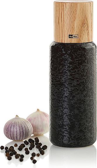 Productafbeelding AdHoc Yara peper/zoutmolen, zwart, CeraCut® keramische molen, keramiek/rood eikenhout, D: 6,2 cm, H: 18