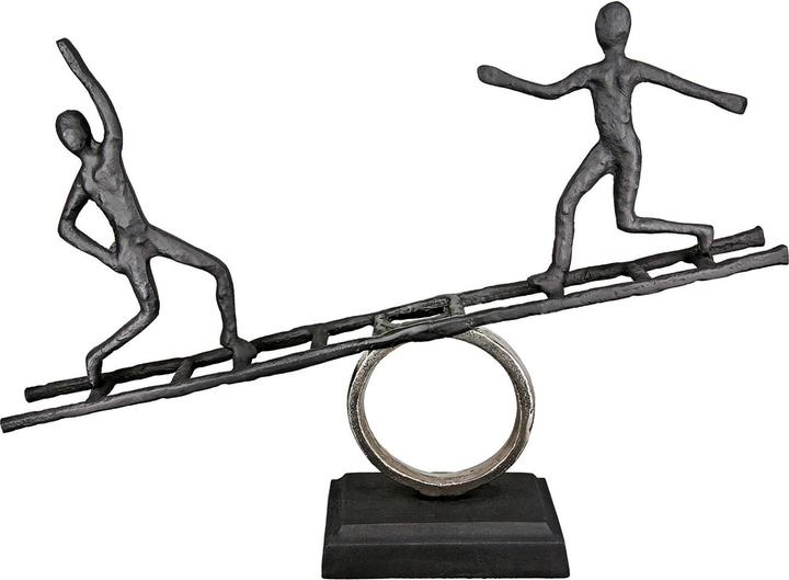 Actual product image Gilde Sculpture Men on ladder anthracite