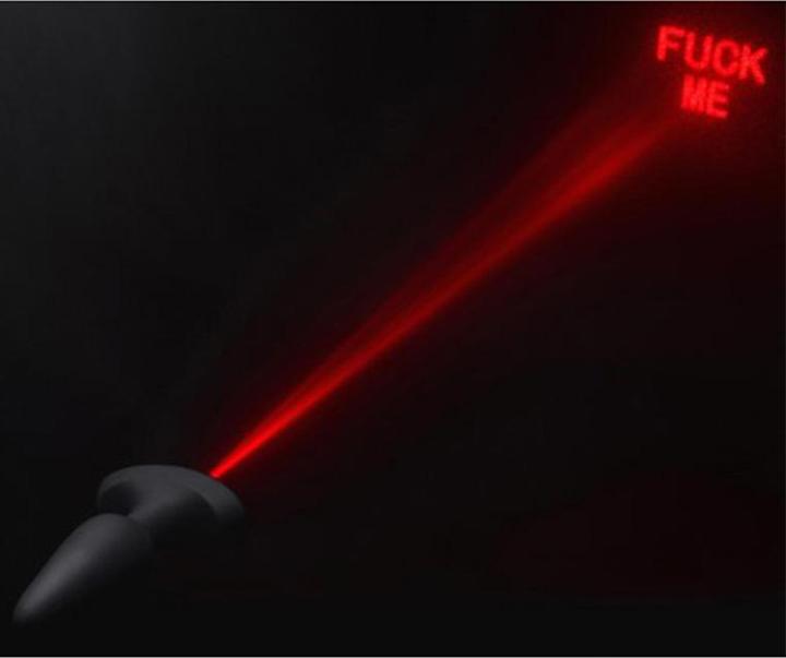 Actual product image XR Brands Laser Heart Small Anal Plug w/ Remote Control