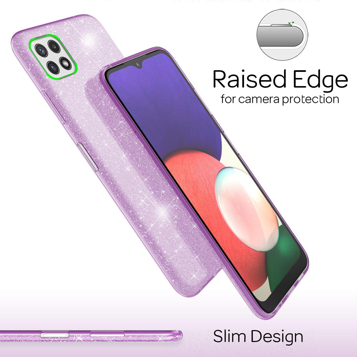 Thumbnail - Nalia Glitzer Handyhülle (Samsung Galaxy A22 5G), Smartphone Hülle, Violett