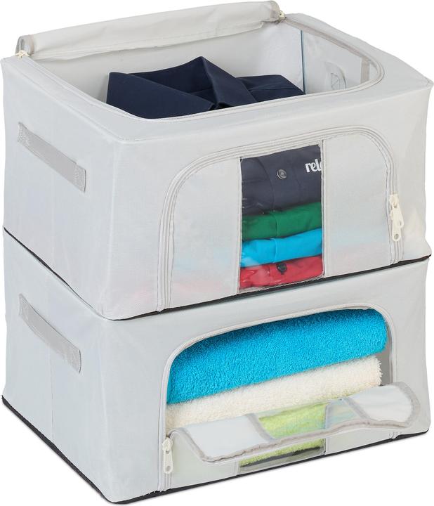 Actual product image Relaxdays 2x storage bag (40 x 30 x 20 cm, 24 l)