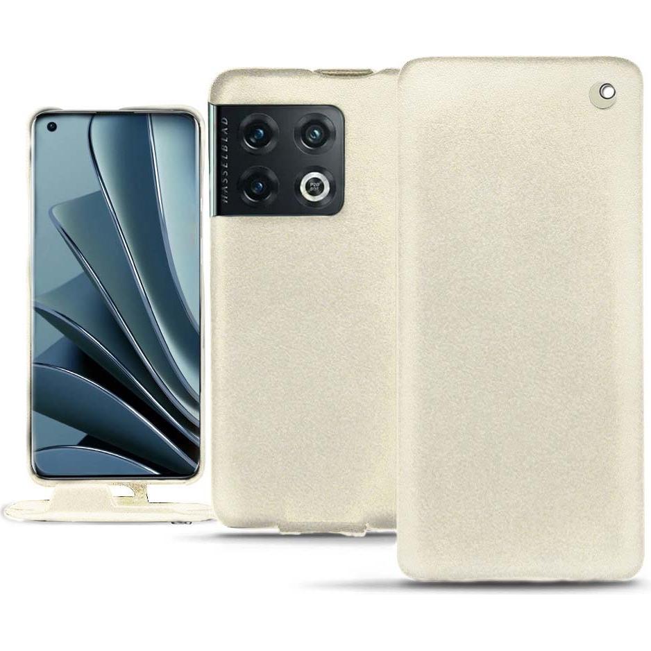 Noreve Lederschutzhülle vertikal (OnePlus 10 Pro), Smartphone Hülle, Weiss