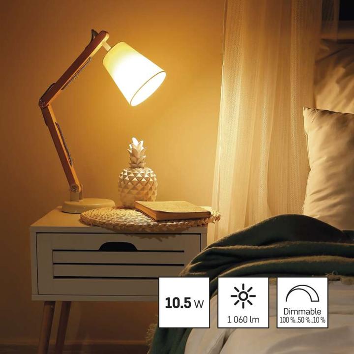 Produktbild Emos LED Lampe Classic A60 / E27 / 10,5 W (75 W) / 1 060 lm / Warmweiss / Stufendimmung (E27, 1060 lm, 1x)