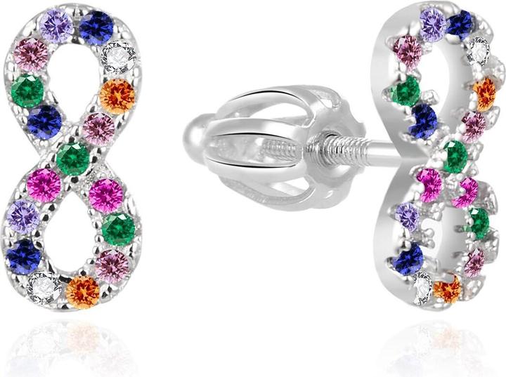 Immagine prodotto Agato - Glittering Silver Earrings Infinity AGT-E171SC (Argento)