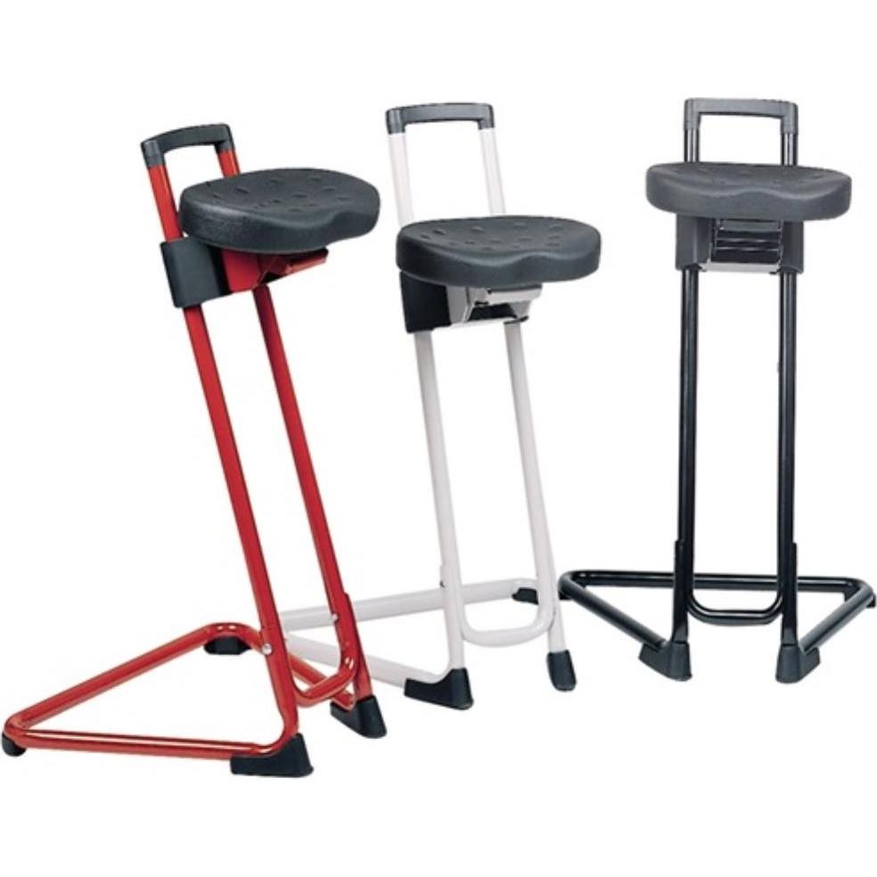 Lotz, Bürostuhl, Stehhilfe Integralschaum Sitzhöhenverstellung 600-850 mm Stahlrohr rot