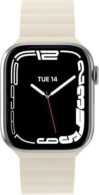 Image du produit MagEasy Bracelet magnétique en silicone pour Apple Watch 42/44/45mm - Jaune (42 mm, 44 mm, 45 mm, Silicone)