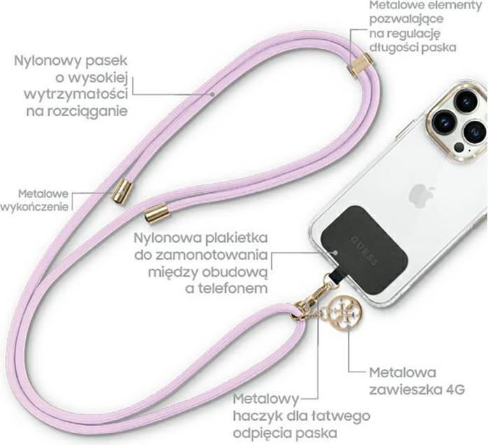 Actual product image Guess GUUCNMG4EU Universal CBDY Cord strap lilac/lilac