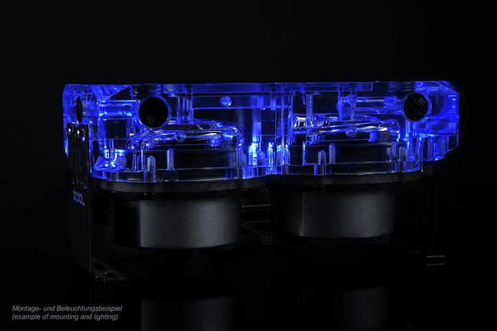Actual product image Alphacool Ice Sheet D5 Dual Acrylic Attachment