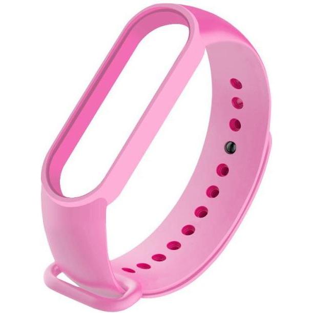 MU Classic Fashion Silicone Series Silikon Ersatz Armband (Silikon, Mi Band 7), Uhrenarmband, Rosa