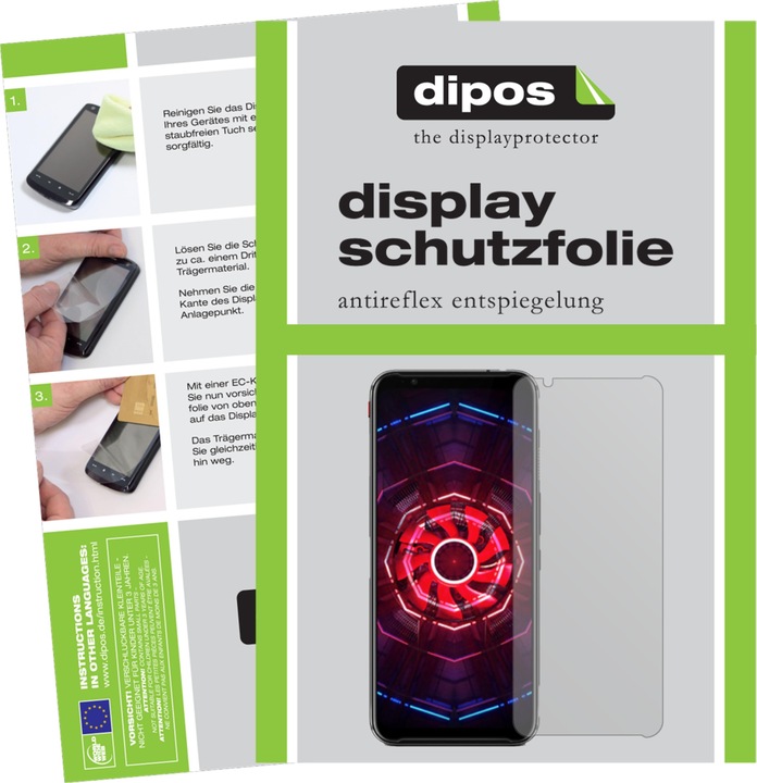 Actual product image Dipos Screen Protector Anti-Glare (2 Piece, ZTE Nubia Red Magic 3S)