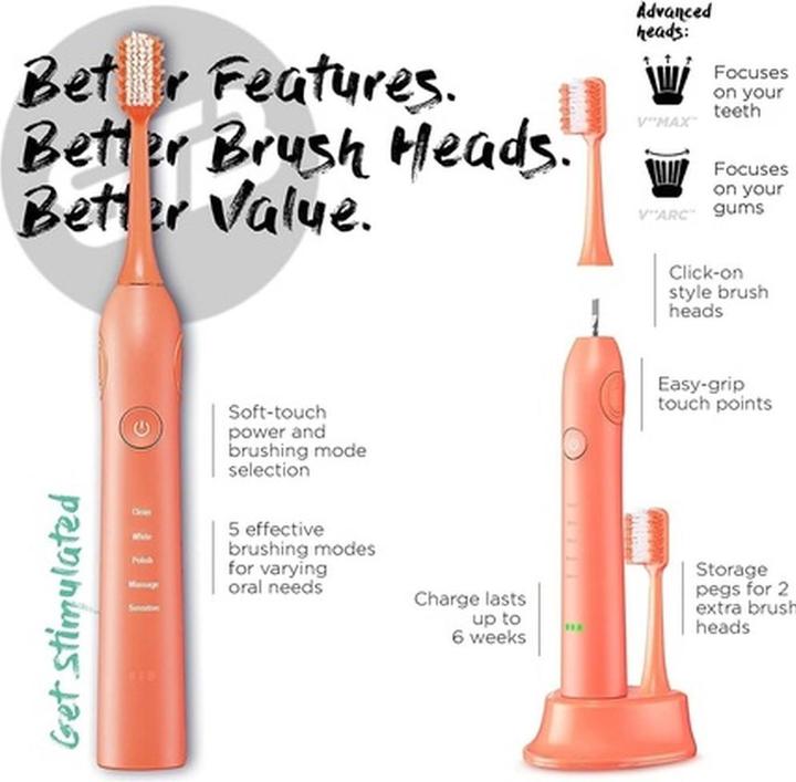 Immagine prodotto BTB Spazzolino elettronico corallo (Spazzolino sonico)