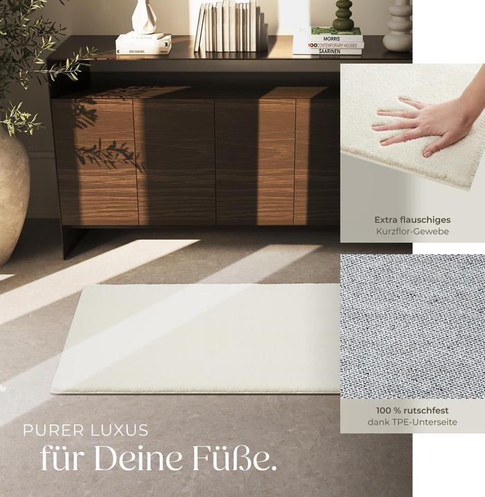 Actual product image tectake Kurzflorteppich Soft Zone (80 x 150 cm)