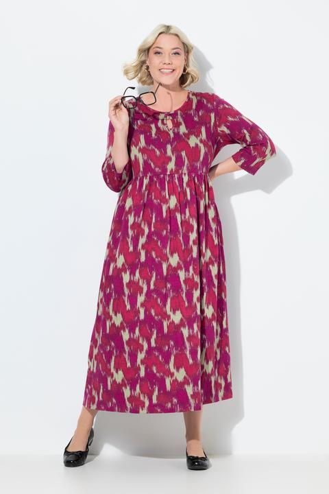 Produktbild Ulla Popken Jersey-Maxikleid, A-Linie, Rundhals, 3/4-Arm (68)