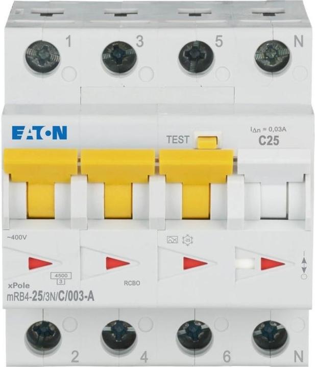 Produktbild Eaton MOE mRB4-25/3N/C/003-A Fi/LS-Schalter 25A C-Char 30mA