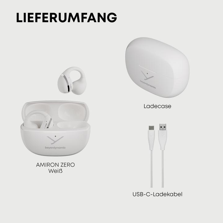 Immagine prodotto Beyerdynamic Offene Clip-Ohrhörer AMIRON ZERO, Weiss (6 h, Senza fili)