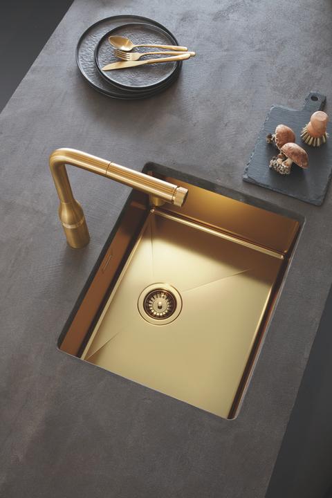 Produktbild Grohe Unterbauspüle K700, 540x440mm cool sunrise gebürstet (Unterbauspüle, 55 cm, 45 cm)