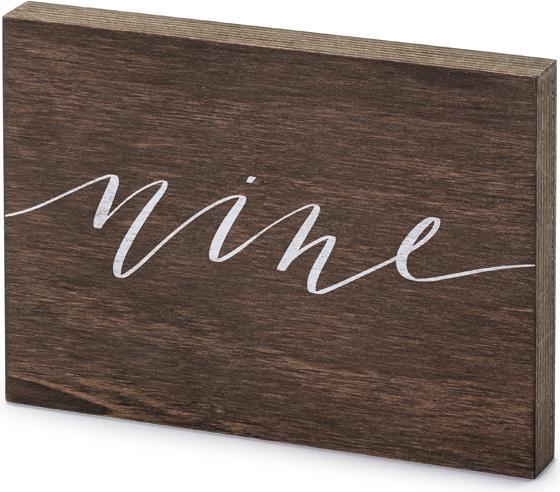Produktbild Partydeco Wooden table number, "Nine", 2x18x12.5 cm (1 pkt / 1 pc.) (1 Stück)