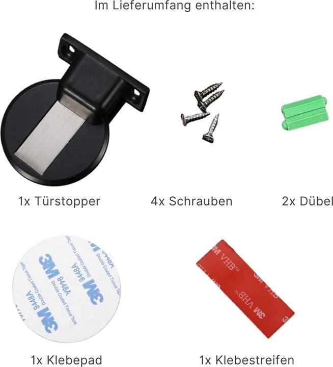 Image du produit Hermex Magnetischer Türstopper Türdämpfer Türschnäpper Türpuffer Türkeil (1 pièce(s))