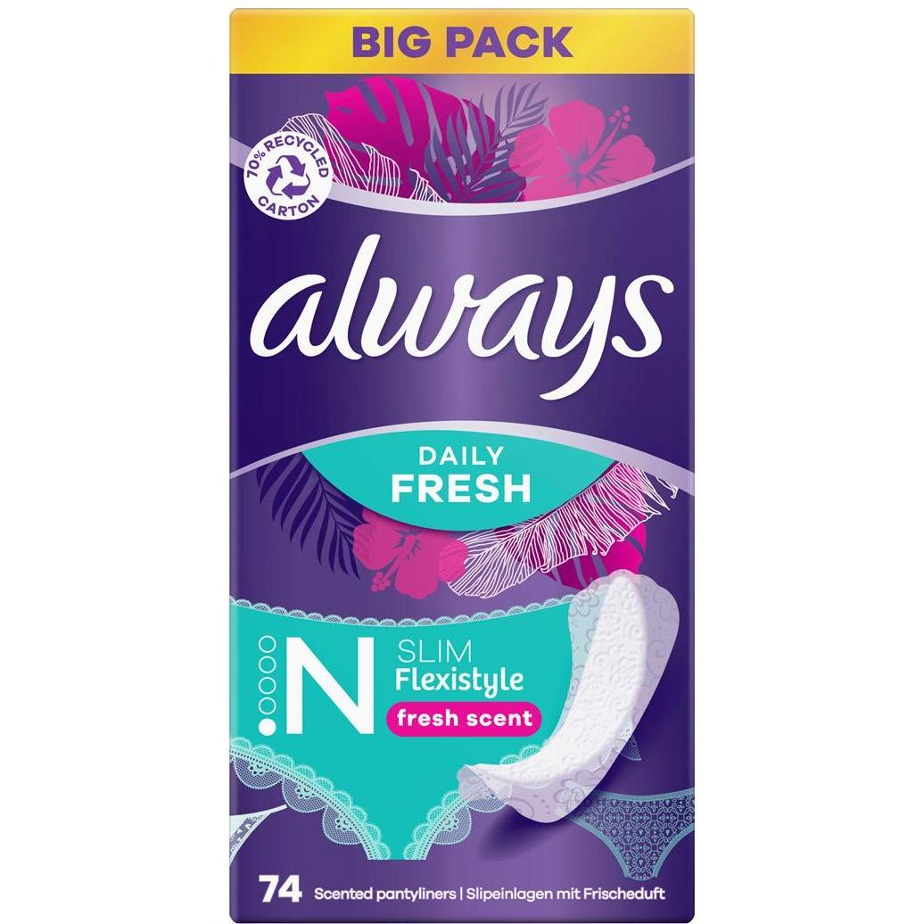 Always, Binden, Daily Fresh (74 x, Slipeinlagen)