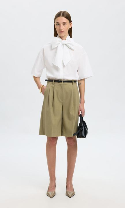 Produktbild Selected Bindedetail Baumwoll Kurzarmhemd (40)