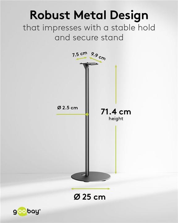 Produktbild Goobay Lautsprecherständer Modern Era 3 Base, schwarz (Ständer)